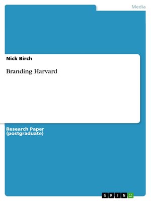 cover image of Branding Harvard